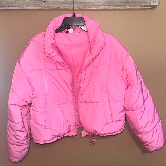 Jackets & Blazers - Bubblegum Pink Puffer Jacket